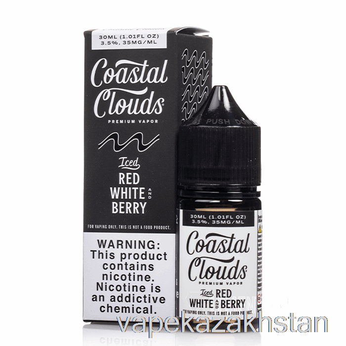 Vape Disposable ICED Red White and Berry - Coastal Clouds Salt - 30mL 35mg